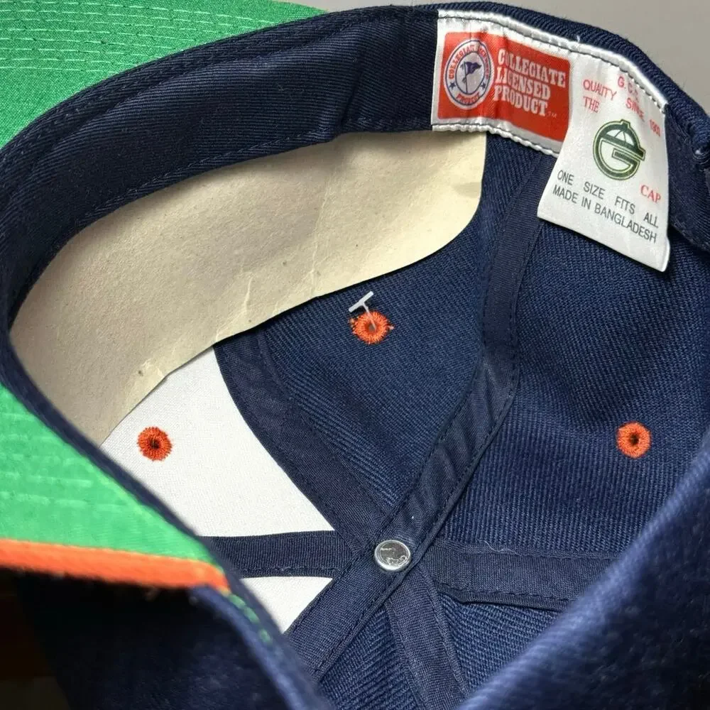 Vintage The G Cap Syracuse Orangemen Snapback Hat NWT Green Underbrim Navy